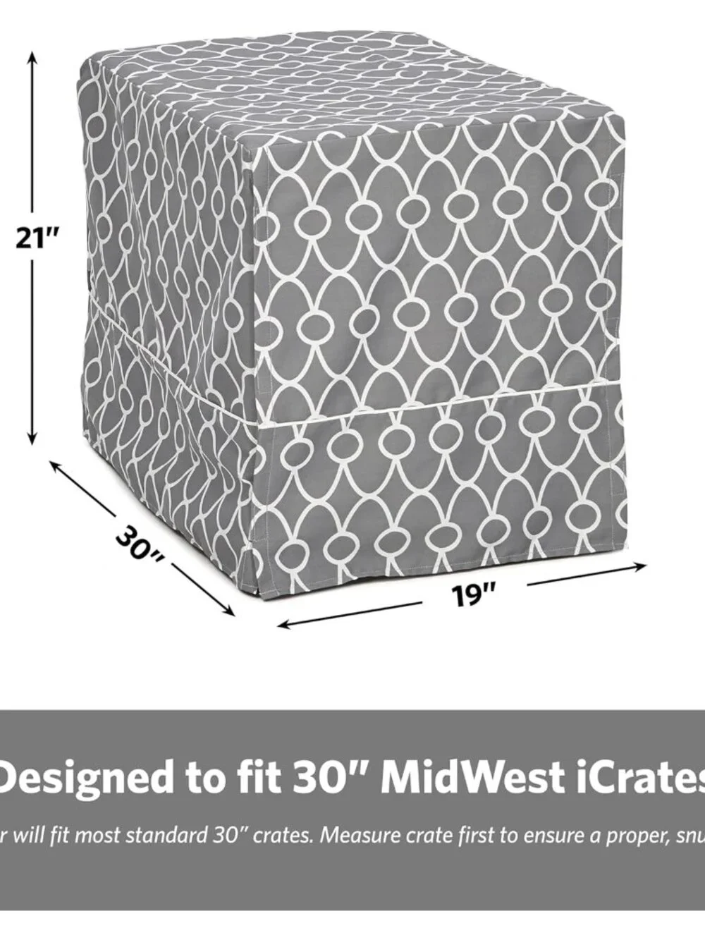 COVER!! Patterned Dog Crate Cover! 30x19x21 small to medium dog crate